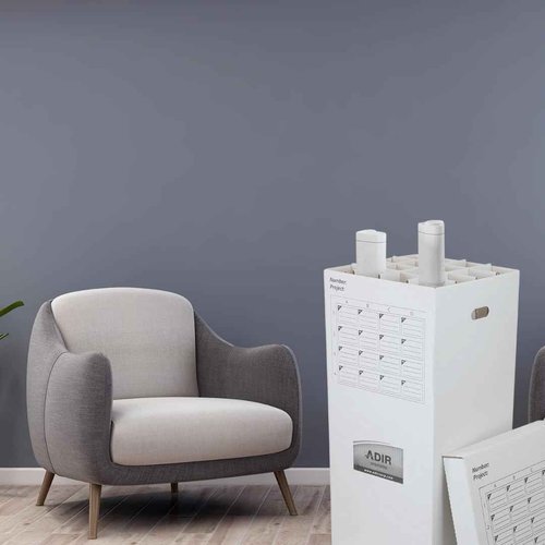 Adir Cardboard Roll File Storage Organizer - Vertical File Sorter - Blueprint, Poster, Plans, Gift Wrap, And Map Holder Station-16 Slots (for Rolls up to 25 Inches Long)