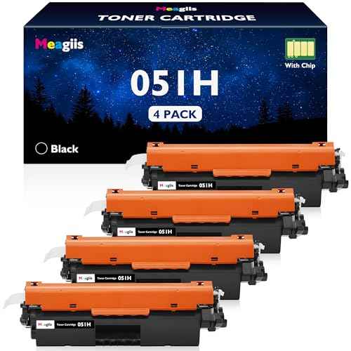 051H CRG051H Toner Cartridge Replacement for Canon 051H High Yield Black Toner Cartridge 051 CRG051 CRG-051H for imageCLASS MF264dw MF267dw MF269dw LBP162dw LBP161dn Printer (Black, 4-Pack)