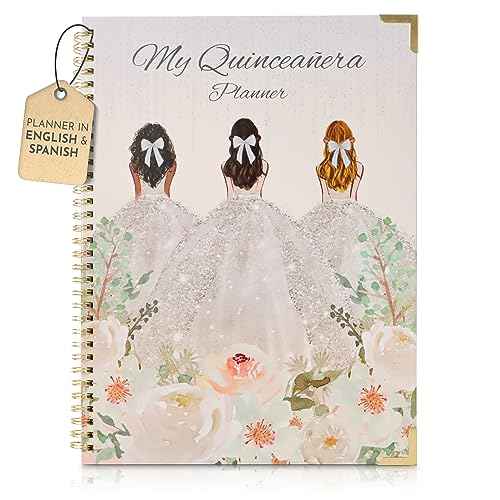 Happy 15th Birthday My Quinceanera Planner Bilingual English Spanish with to-do lists, Budget Tracker, Guest Lists, Mis Quince Party Ideas for XV A?os celebration by iPlanner Pro XV Collection Neutral (Neutral - Floral)