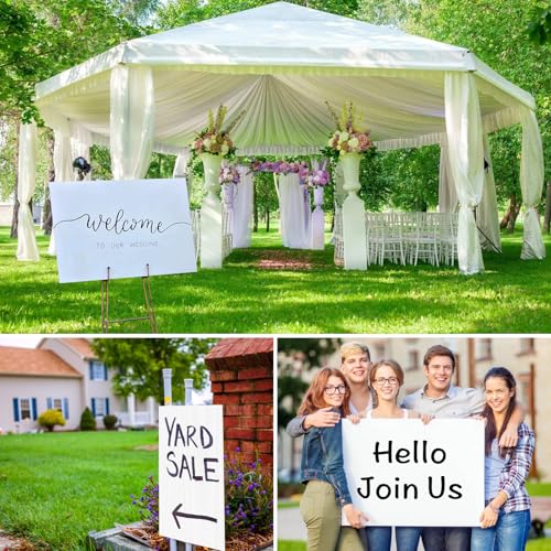 24¡¿36¡¯¡¯ White Poster Board, 3/16 Inches Thick Corrugated Plastic Board, Large Blank Board for Sign, School Projects,Craft,Art, 6 Pack