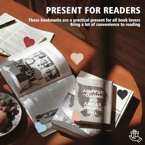 6 Pcs Leather Heart Bookmarks, Bookmarks for Women, Cute Heart Bookmark Corner, Book Marks for Teachers Students School Office Home Supplies