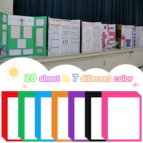 43 Colorful Sheets Science Fair Board Supplies Self Adhesive Presentation Science Subtitles Fair Project Titles Personalized Letter Sticker Supplies for Classroom Office