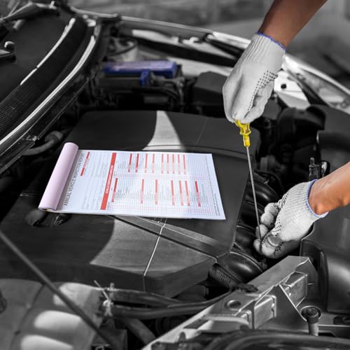 BONPASO 15 Pack DOT FMCSA Vehicle Inspection Forms with Red Aluminum Labels, 3-Part Carbonless Book
