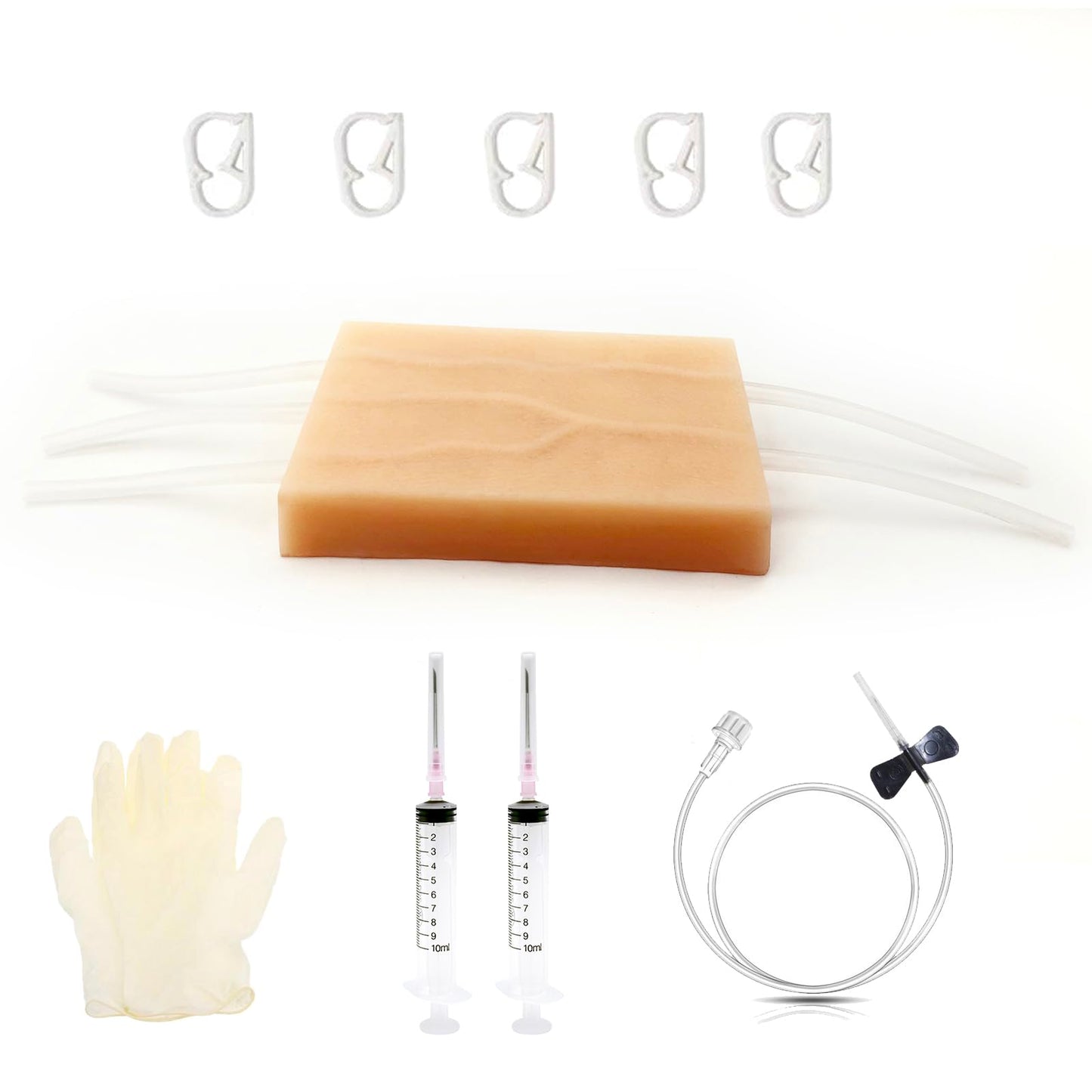 Venipuncture IV Injection Practice pad，Injection Pad-Phlebotomy Practice Pad-Blood Draw Practice Board-Suture Practice Kit-Blood Return，IV Injection Training pad，Phlebotomy School，Phlebotomist
