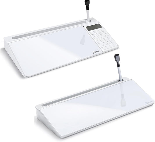 Skiennix Desktop Whiteboard - Whiteboard with Calculator | Ideal Desk Organizer for Home, Office & School
