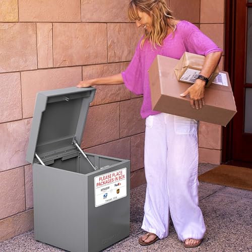 Please Leave Packages and Deliveries Here Sign£¬Self-Adhesive Weatherproof and Anti-fading Delivery Signs for Packages, Please Place Packages in Box for Home£¬Office£¬Shop£¬Box, Door£¨Small£©