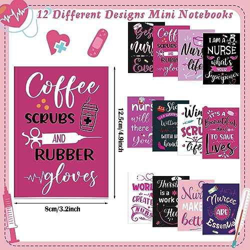 Colarr 96 Pcs Nurse Appreciation Christmas Gifts Set 24 Nurse Makeup Cosmetic Bag 24 Pocket Journal 24 Doctor Nurse Ballpoint Pen 24 Stethoscope Bracelet for Nursing Students School Practitioner Gifts