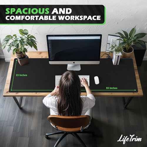 55¡± x 23¡± XXL Mouse Pad Gaming 5mm Thick Extended Keyboard Mat Full Desk Cover Pad XXL Mat Giant Extra Large Gaming Mouse Pad XXXL Mousepad Black Large Desk Mats Deskpad