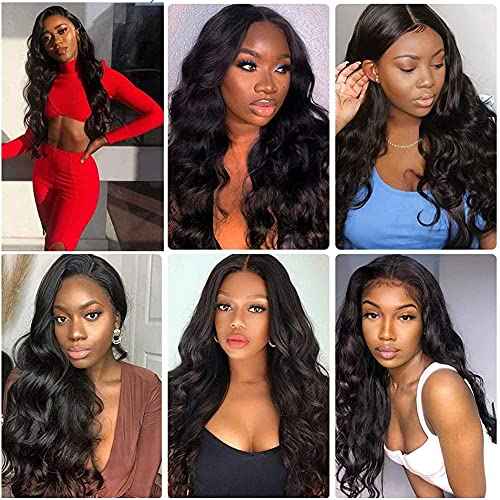 20 20 20 Inch Body Wave Bundles Human Hair Bundles #1B Nature Black Body Wave Bundle Unprocessed Brazilian Virgin Weave Hair 3 Bundle 50 Gram Per Bundle for Woman