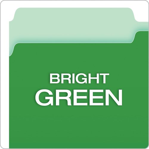 Pendaflex 435013BGR Interior File Folders, 1/3 Cut Top Tab, Legal, Green (Box of 100)