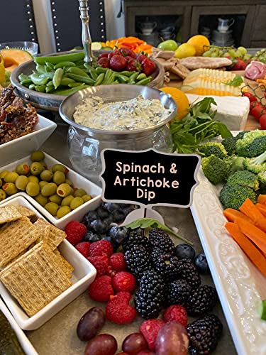 Reusable 20 Pcs Mini Chalkboard Signs with Easel & 12 Water-Based Chalks