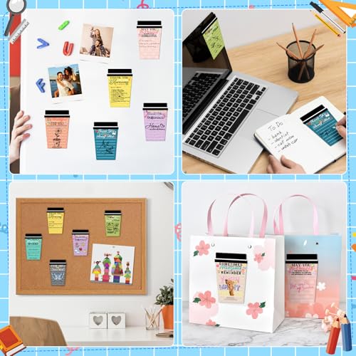 36 Sets Employee Appreciation Gifts Bulk Coffee Cup Sticky Notes with Inspirational Pens, Funny Notepads Motivational Ballpoint Pen Christmas Gifts for Coworker Teacher Nurse Office Supplies