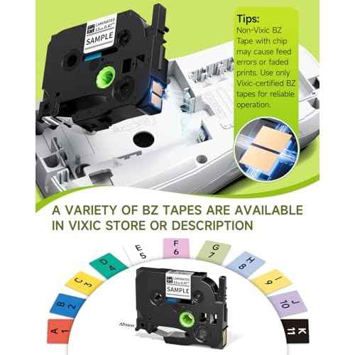 Vixic Label Maker Machine with-Tape, H1100 Handheld Label Maker Portable Labeler with Backlight Screen Keyboard for Home School Office Organization, Multiple Fonts Symbols Borders Easy to Use Inkless