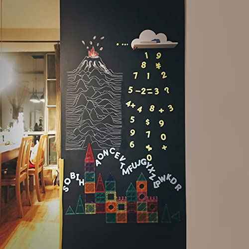 Extra Large Chalkboard Paper Roll Peel and Stick Chalk Board Wallpaper(+5 Chalks) Chalk Paint Contact Paper Blackboard