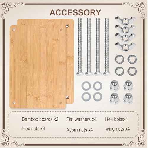 Wooden and Bamboo Book Press - portable bookbinding supplies,book binding kit for beginners(11.8¡¿7.9inch)