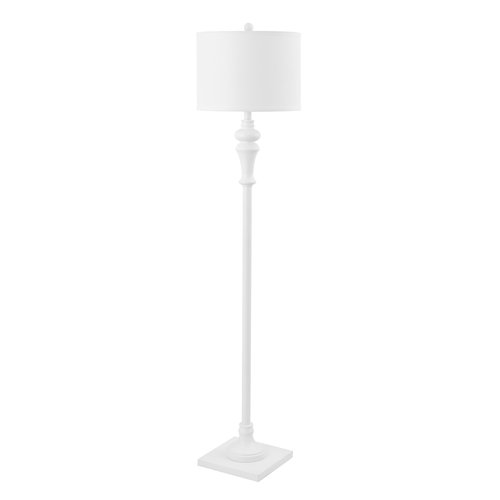 SAFAVIEH Lighting Collection Norla White Farmhouse 61-inch Standing Floor Lamp (LED Bulb Included)