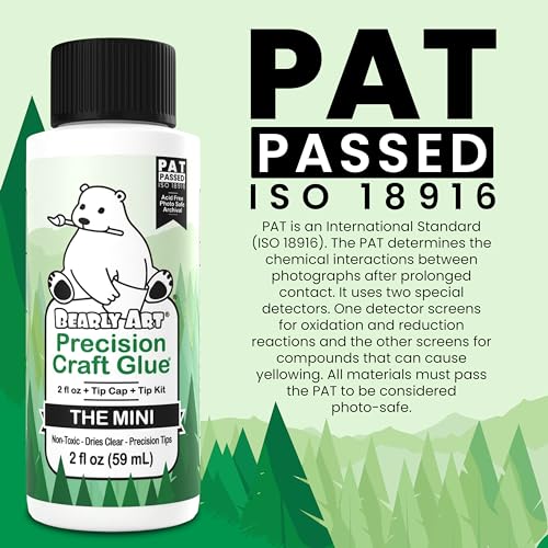 Bearly Art Precision Craft Glue 2 fl oz with Tip Kit - Clear, Archival