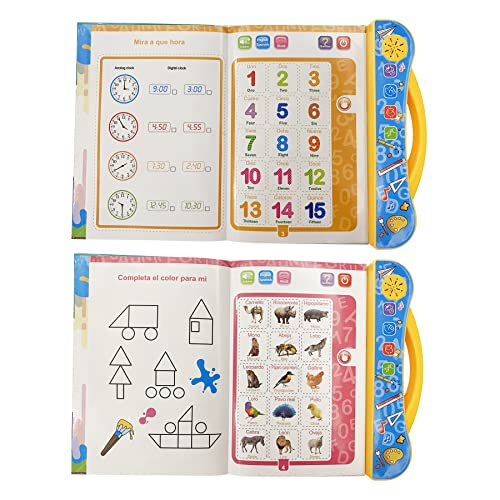 Bilingual Kids Spanish-English Learning Toys with Vocabulary, Alphabet & Numbers