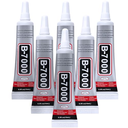FITTDYHE 6 Pack Jewelry Glue 15ML Clear Waterproof Strong Bond for Crafts, Nails, Phone Repair