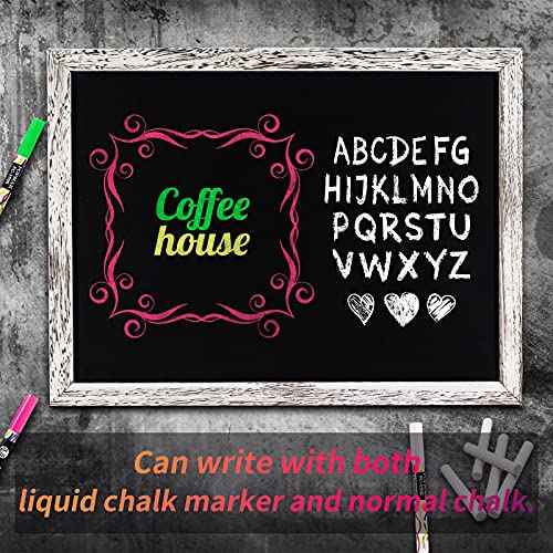 Chalkboard 12x16 inches, 3 Pack Non-Magnetic Blackboard, Rustic White Wooden Framed Chalkboards for Wedding, Kitchen and Home Decor