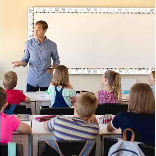 Teacher Created Resources Everyone is Welcome Helping Hands Straight Rolled Border Trim - 50ft - Decorate Bulletin Boards, Walls, Desks, Windows, Doors, Lockers, Classrooms, Homeschool & Offices