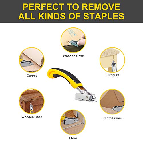 Heavy Duty Staple Remover with Ergonomic Handle for Furniture & Carpets