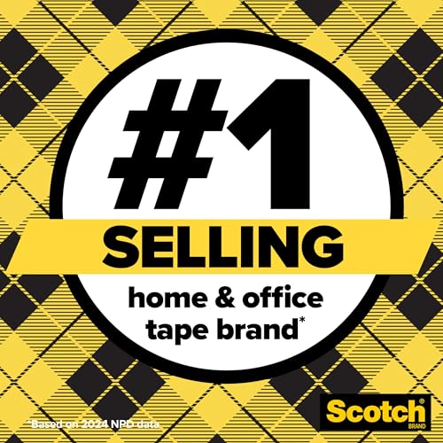 3 Pack Scotch Double-Sided Tape 0.5 in x 250 in with Dispensers for Crafts & Office