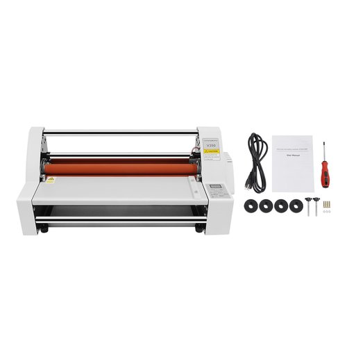 V350 18ich Hot Cod LamiIItor, Digital Dsply Single and Iuail Sided Therial Lamnatng Machine, Office Use Hot Cold Roll Lamnaor for Home, Office, School