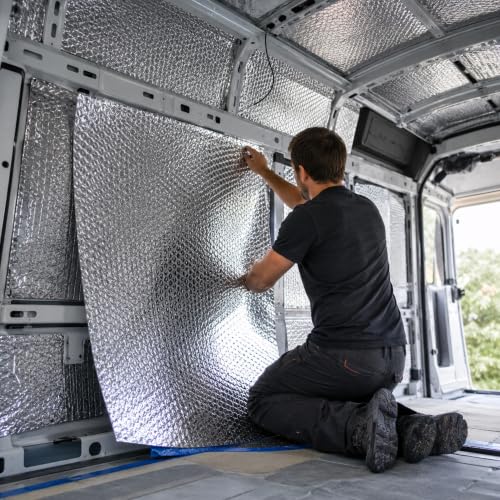UBMOVE Reflective Insulation Bubble Roll 48 x 125 Inches - Thermal Barrier for Home & Construction