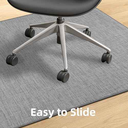 Office Chair Mat for Hardwood Floors,Thick Rubber Mat ? Heavy Duty Anti-Slip Protection for Rolling Chairs, Home Office Desk Rug (Dark Grey, 36"¡¿48")