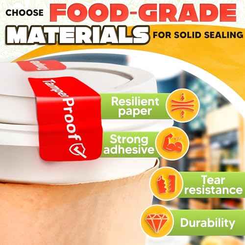 500-Pack Tamper Proof Stickers 1x3 ? Strong Adhesive for Tamper Detection and Package Protection | Durable, Easy-to-Apply Labels for Sealing Boxes, Containers, Envelopes, Documents and Other Surfaces