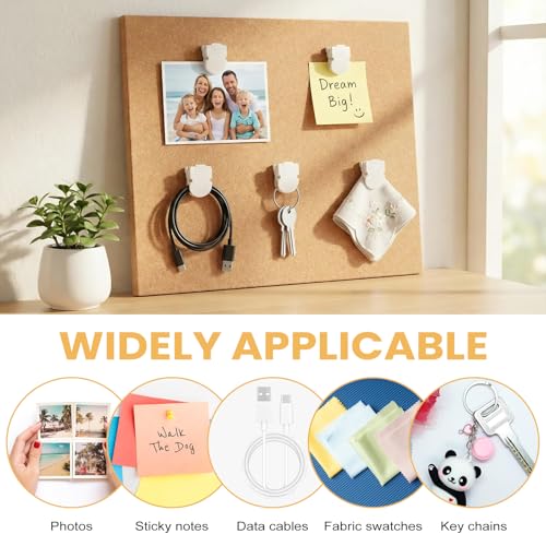 Darlingao 12 Pack Plastic Cubicle Clips for Fabric Office Panels & Wall Mounts