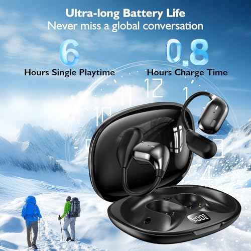 AI Real-Time Translation Earbuds | 2025 AI Translator Device with 144 Languages for iOS/Android | 3 in 1 Wireless Earbuds for Travel/Business/Learning