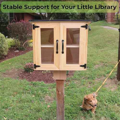 ZXYPRO¢ç Little Library Mount, Cedar | Fits 4x4 Posts | Screws Included | Stable & Easy to Install Outdoor Post Mount