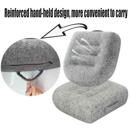 Super Thicken Car Seat Cushion for Adults-Car Booster Seat for Short Drivers-Increase The Field of View by 12cm/4.7in,Plush shell, breathable,with handle,easy to carry,for Cars,Office,Home(Light Gray£©