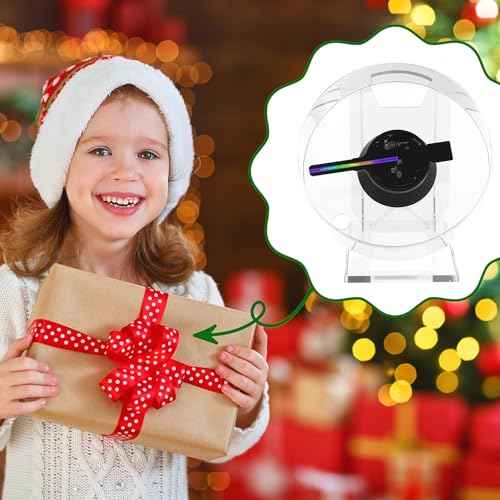 Hologram Fan, 88*88mm 3D Hologram Fan Holographic Projector with 480*480 resolution Design for excellent 3D effects