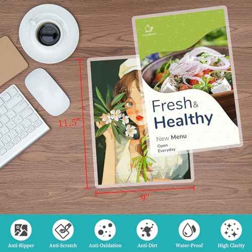 5 Mil Thermal Laminating Sheets 300 Pack, Clear 9" x 11.5" Laminating Pouches Rounded Corner, Holds 8.5 x 11 Inch Sheet, Letter Size Lamination Paper for Laminators