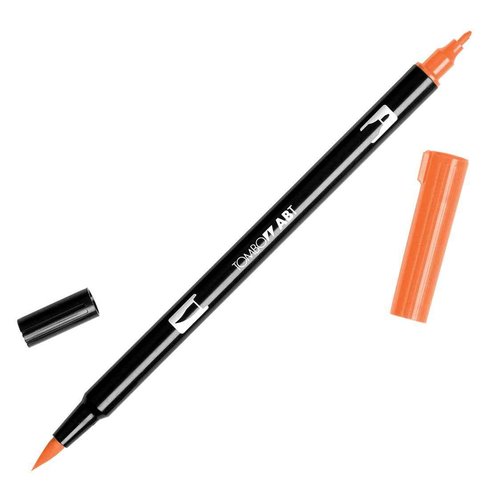 TOMBOW Dual Brush Pen Art Markers, Red 905, 6-Pack