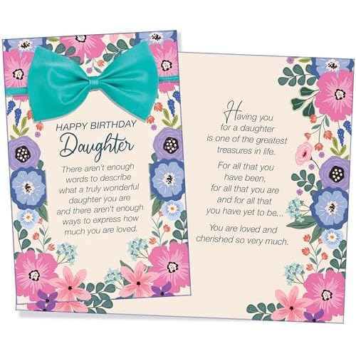 Chuck's Card-O-Rama - Daughter Birthday Card - Made in Chicago - Perfect Size: Opens to a generous 10¡ȡ¿ 7.75¡È - Beautiful - 95210