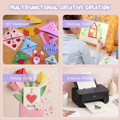 40 Sheets Cream Cardstock Paper 8.5 x 11, Ivory Cardstock Printer Paper 8.5x11, Off White Card Stock Paper 8.5 x 11, 200 GSM Construction Paper for DIY Cards, Greeting Cards, Wedding Invitations