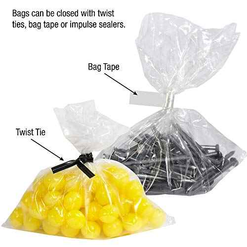 Aviditi 6" x 12" Flat Open Top Clear Plastic Poly Bags for Party Favors, Gifts, Parts, Storage, Packaging, and More, 1.5 Mil (Case of 1000)