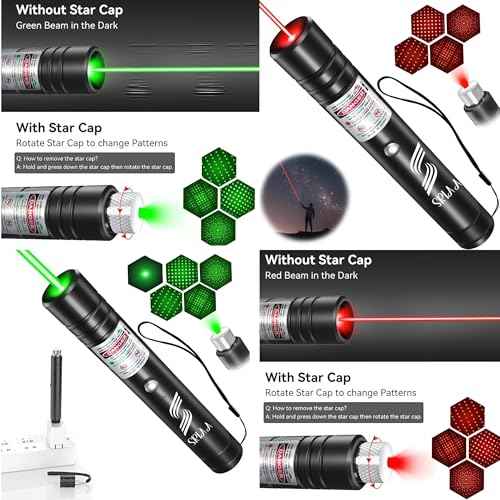 2 Pack Green and Red USB Rechargeable Presentation Pointer ? Perfect for Presentations, Classroom, and Conference Use