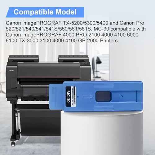 Upgraded MC-30 Maintenance Cartridge MC30 Waste Ink Tank Compatible with Canon imagePROGRAF GP-2000 4000 PRO-2100 4000 4100 6000 6100 Series TX-3000 3100 4000 4100 Printers