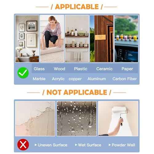 PPB Double Sided Adhesive Tape Heavy Duty, Removable Mounting Tape, Nano Tape, Clear Two Sided Wall Adhesive Strips for Home, Office, Car, Outdoor Use, 10FT