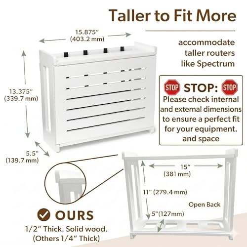 WiFi Router Storage Cabinet Box Hider Shelf Cover