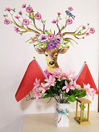 Red Stick Flag 50 Pack - Small Handheld Party & Event Decorations, Perfect for Sports, Festivals, Parades, and Garden Use (Variation: Red)