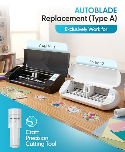 Silhouette Cameo 3 Auto Blade Replacement Set - White Craft Blade for Vinyl & Paper