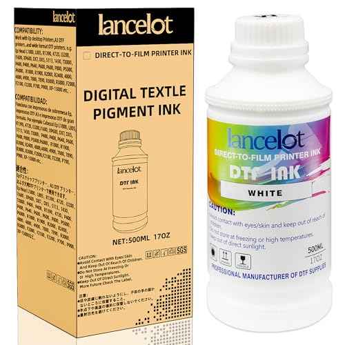 Lancelot Premium DTF Ink 500ML-Vibrant & Durable PET Film Transfer Ink for DTF Printer, Epson Printers Epson ET-8550, XP-15000, L1800, L805, R1390, R2400 for Heat Transfer Printing 500ml(500ml*1,1WH)