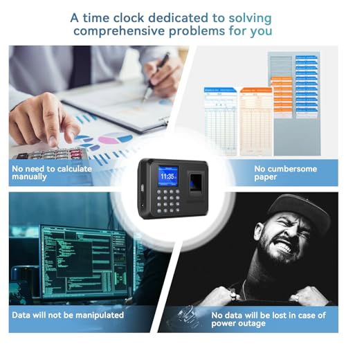 Fingerprint Time Clock for Employees Small Business - Biometric Attendance System