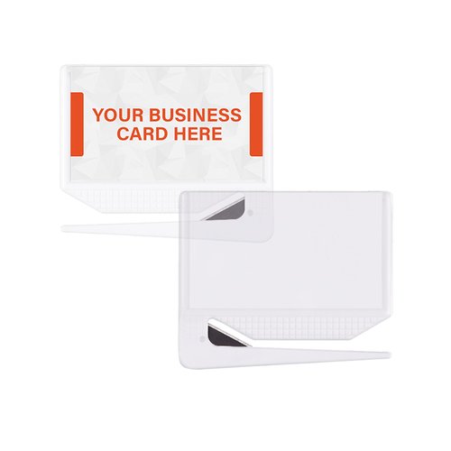 Uncommon Desks Business Card Letter Openers - (100 Pack) (Clear) Professional Letter Openers with Business Card Insert, Perfect Promotional Item for Business